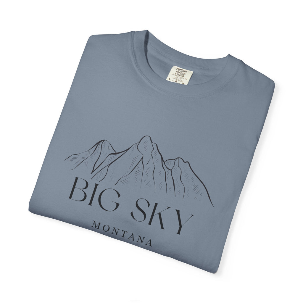 Big Sky - Unisex Garment-Dyed T-shirt, Casual Outfit, Gift for Nature Lovers, Vacation Essentials