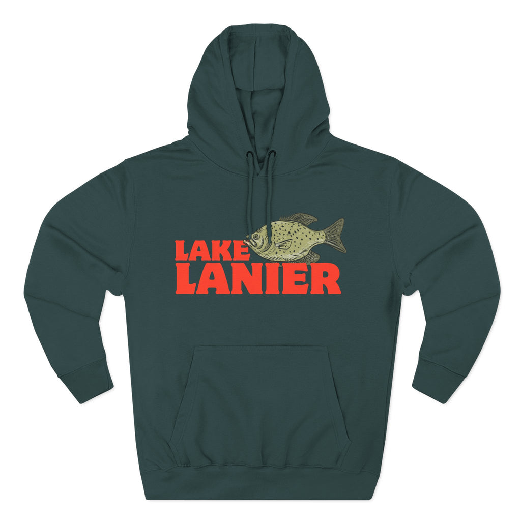 Lake Lanier Fleece Hoodie, Cozy Fishing Sweatshirt, Outdoor Adventure Wear, Unique Gift for Lake Lovers, Perfect for Fall and Winter
