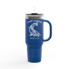 Lake Lanier Insulated Travel Mug, Summer Adventure Cup, Outdoor Coffee Tumbler, Fishing Gift, 40oz Drinkware