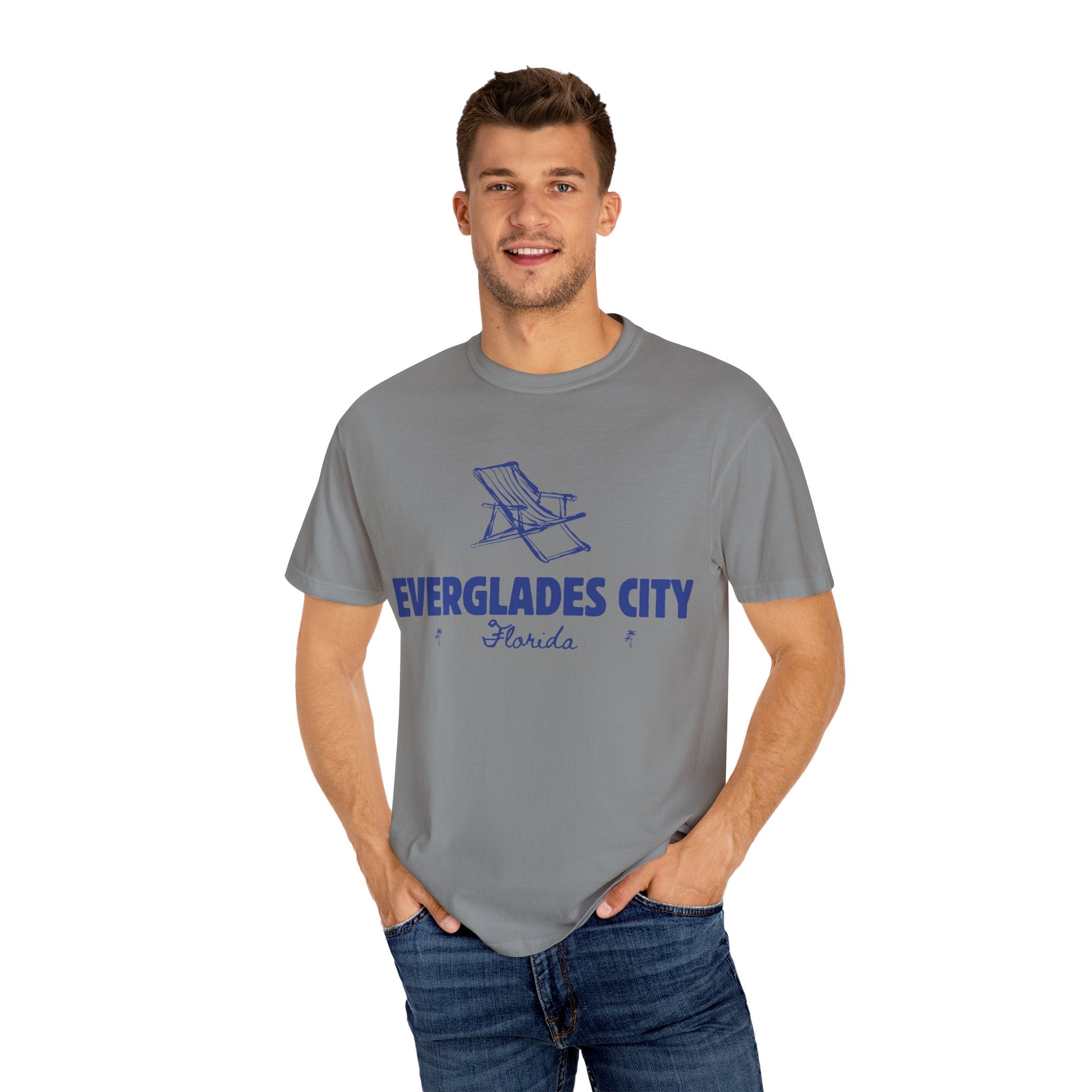 Everglades City - Unisex Garment-Dyed T-shirt, Casual Outfit, Gift for Nature Lovers, Vacation Essentials