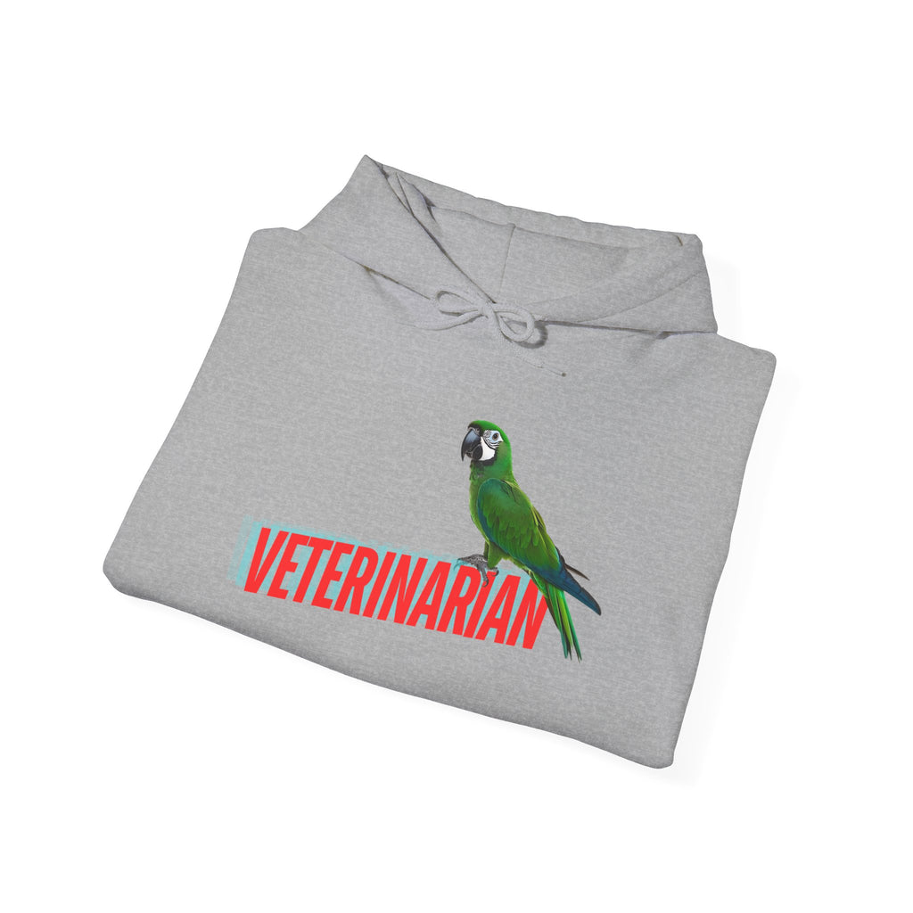 Veterinarian Parrot Hoodie - Cozy Sweatshirt for Animal Lovers, Perfect Gift for Pet Owners, Veterinary Staff, Animal Rescue Events