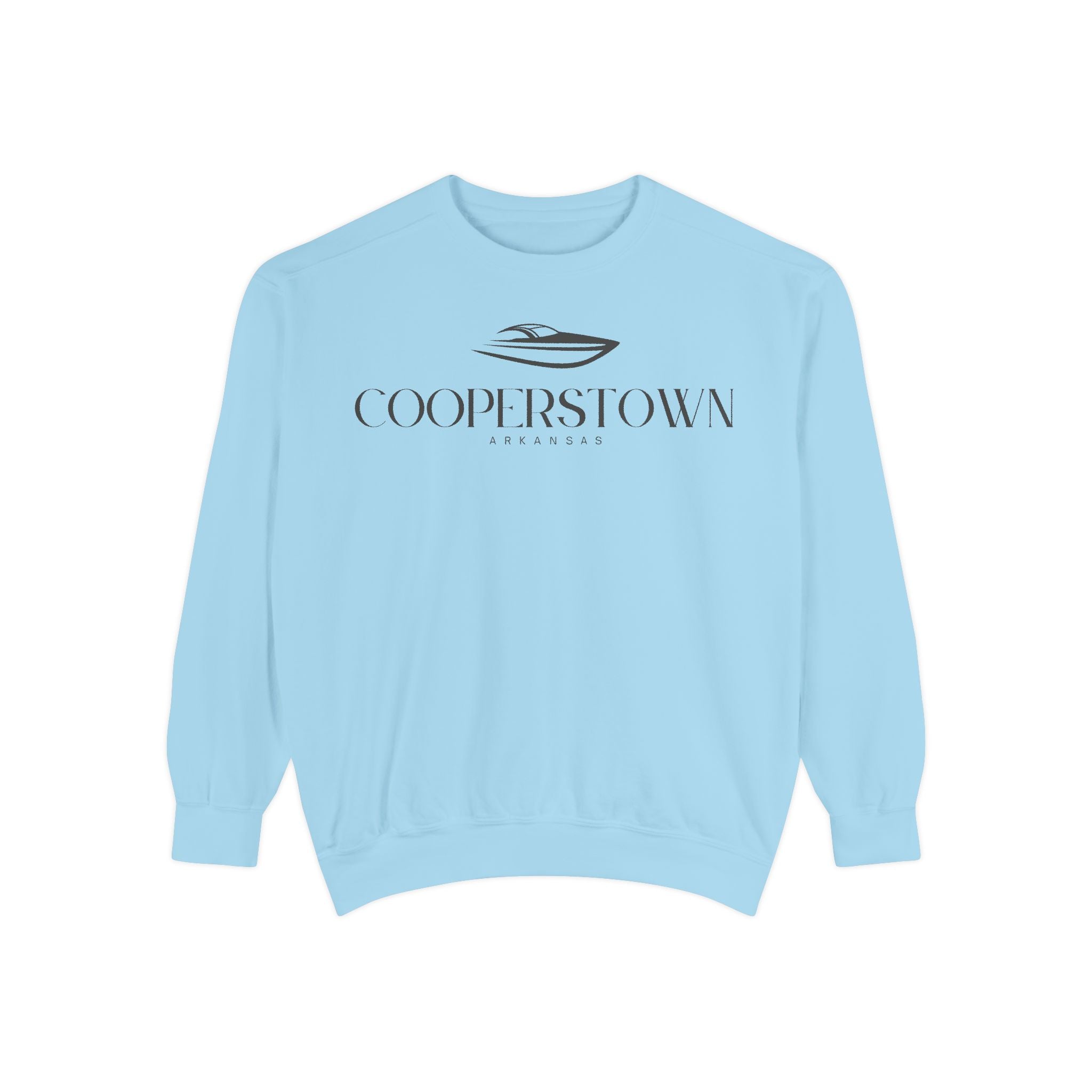 Cooperstown Chill Vibes Sweatshirt - Unisex Garment-Dyed Style, Perfect for Lounging
