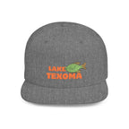 Lake Texoma Fish Flat Bill Snapback Hat, Fishing Cap, Outdoor Gear, Lake House Gift, Summer Accessories, Stylish Headwear