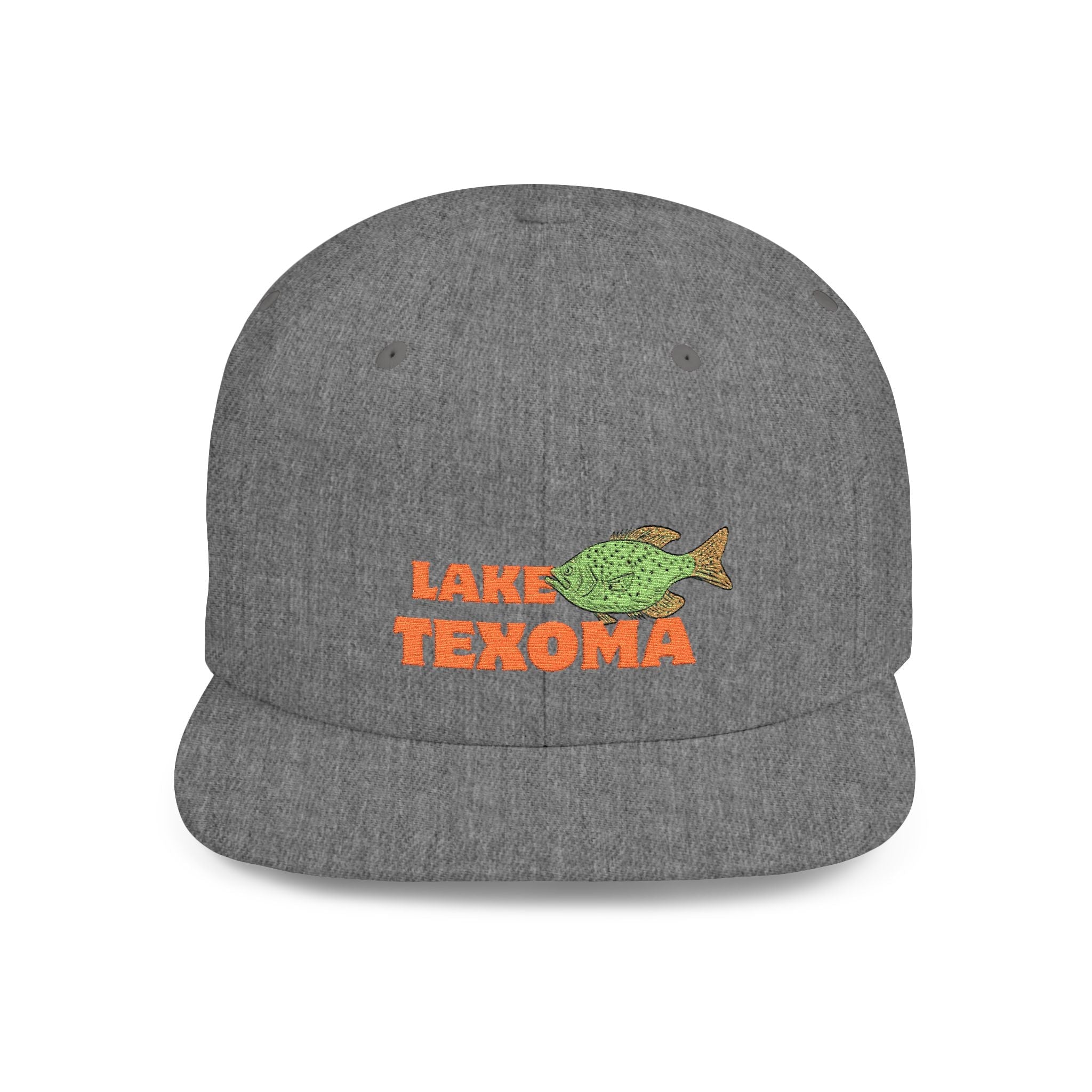 Lake Texoma Fish Flat Bill Snapback Hat, Fishing Cap, Outdoor Gear, Lake House Gift, Summer Accessories, Stylish Headwear