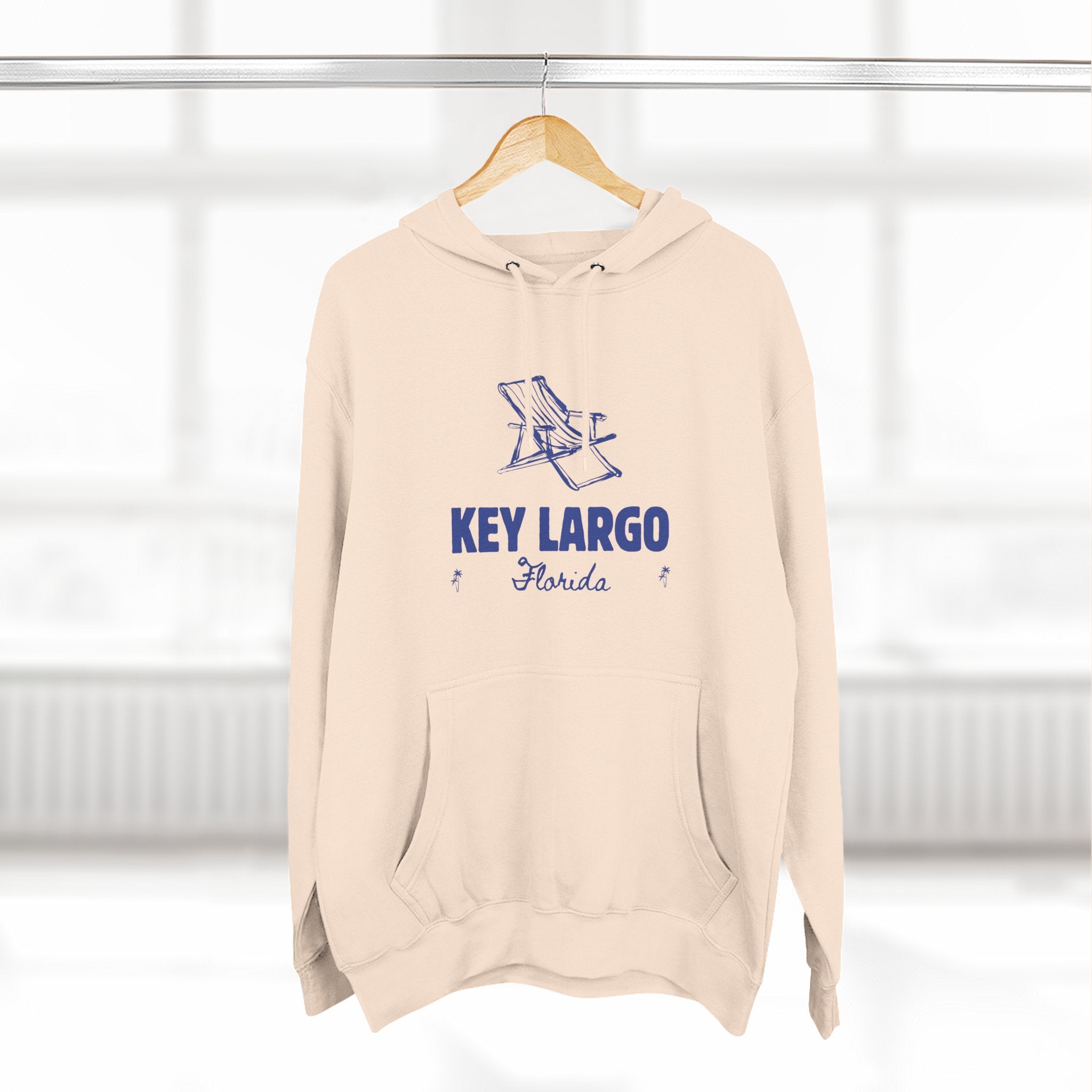 Key Largo Inspired Fleece Hoodie, Casual Wear, Relaxation, Gift for Autumn Lovers, Travel Essential