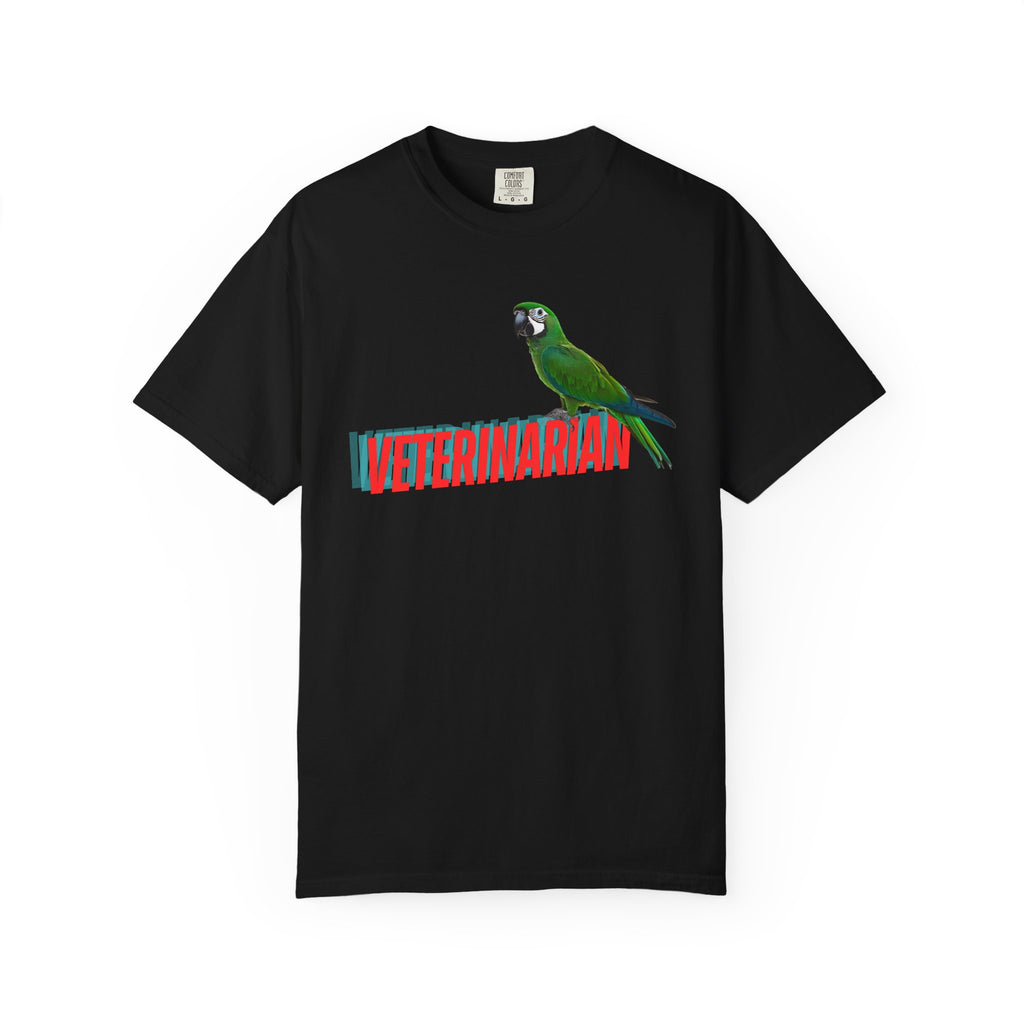 Veterinarian T-Shirt - Cute Parrot Graphic Tee for Animal Lovers, Gifts for Vet Students, Pet Owners, Animal Day Celebration