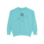 Belleair Shore Chill Vibes Sweatshirt - Unisex Garment-Dyed Style, Perfect for Lounging