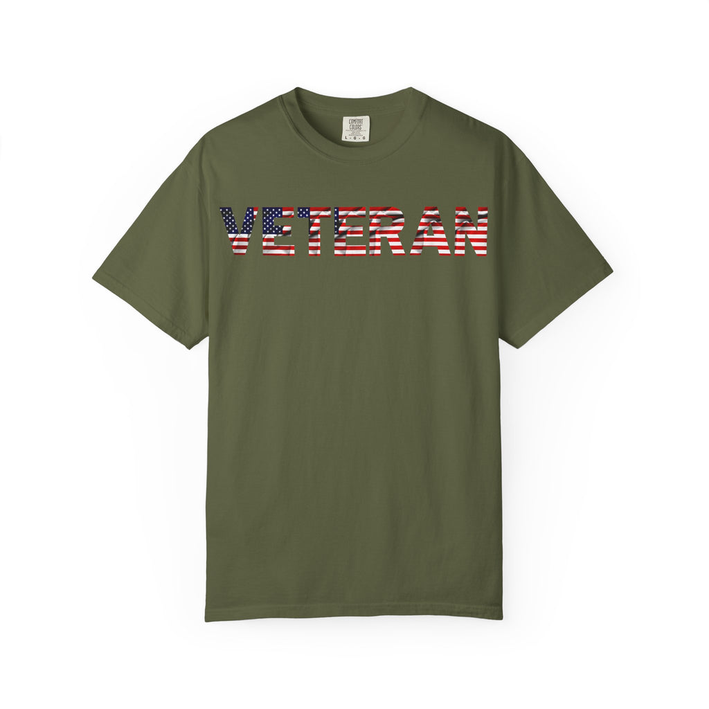 Veteran Pride Garment-Dyed T-Shirt for Unisex, Casual Wear, Memorial Day, Veteran's Day, Patriotic Apparel, Gift for Veterans