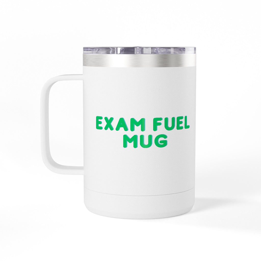 Exam Fuel Mug Tumbler | Perfect for Students, Study Sessions, Motivational Drinkware, Eco-Friendly Cup