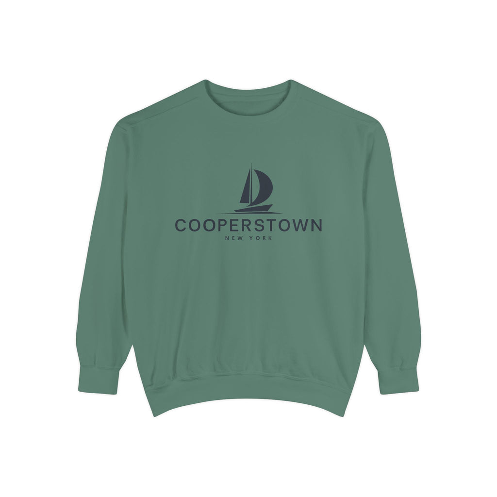 Cooperstown Vibes Unisex Sweatshirt | Garment-Dyed Comfort, Perfect for Casual Outings, Travel, Gifts, Autumn Days