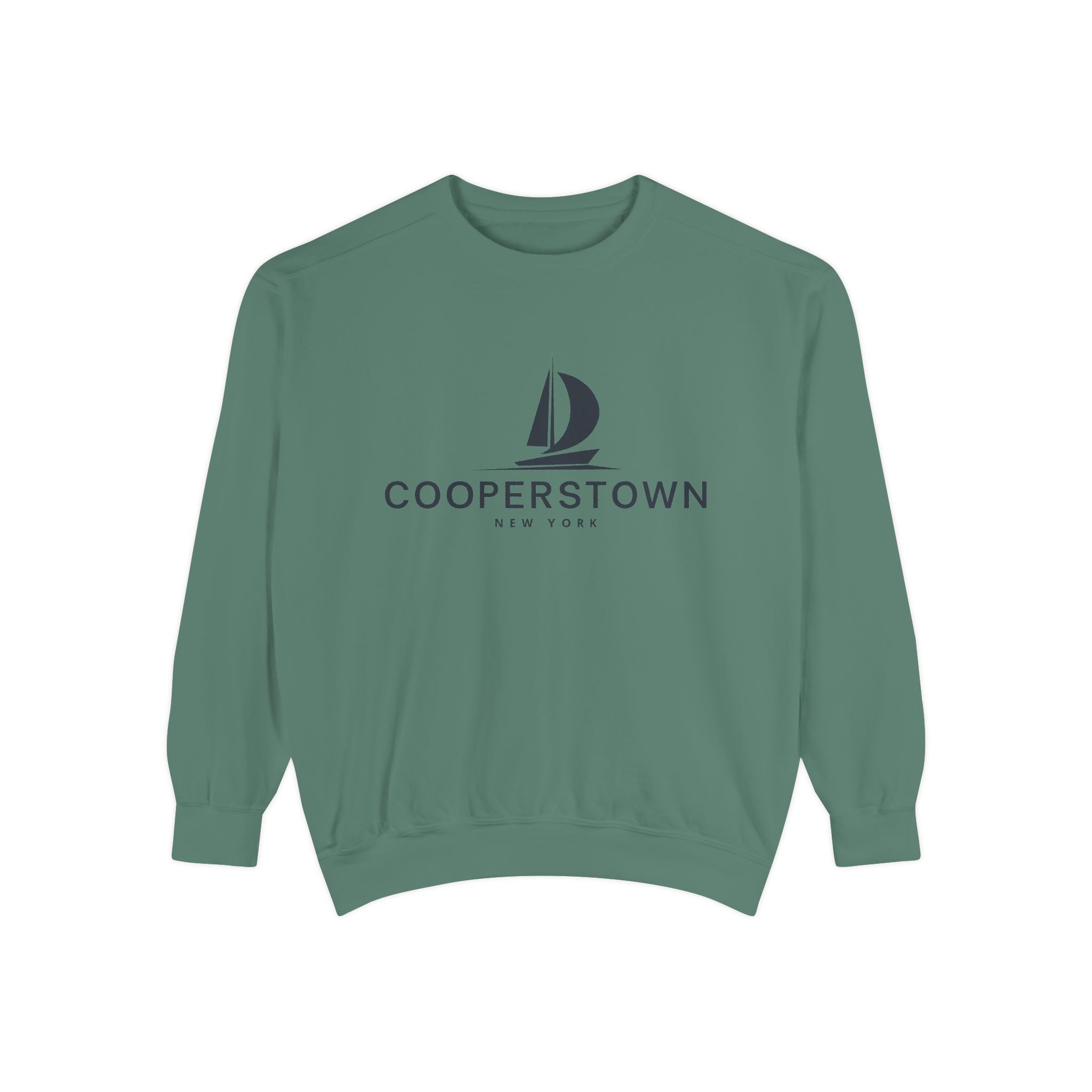 Cooperstown Vibes Unisex Sweatshirt | Garment-Dyed Comfort, Perfect for Casual Outings, Travel, Gifts, Autumn Days