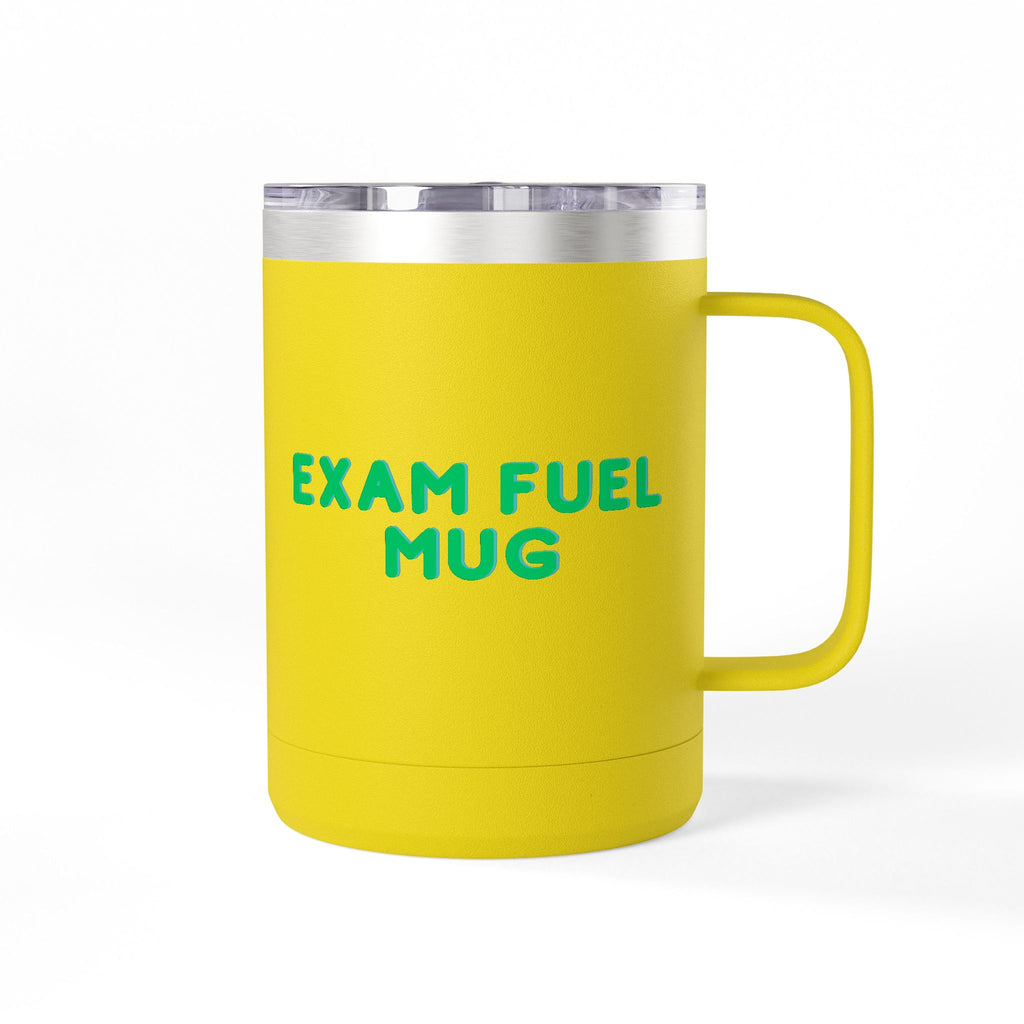 Exam Fuel Mug Tumbler | Perfect for Students, Study Sessions, Motivational Drinkware, Eco-Friendly Cup