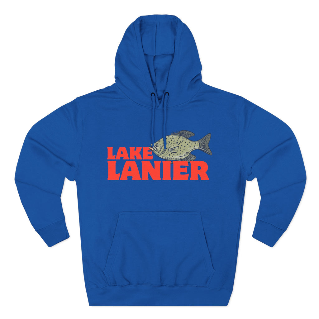 Lake Lanier Fleece Hoodie, Cozy Fishing Sweatshirt, Outdoor Adventure Wear, Unique Gift for Lake Lovers, Perfect for Fall and Winter