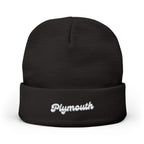 Plymouth Cozy Embroidered Knit Beanie | Winter Hat, Casual Fashion Accessory, Gift for Him/Her, Cozy Style, Outdoor Wear