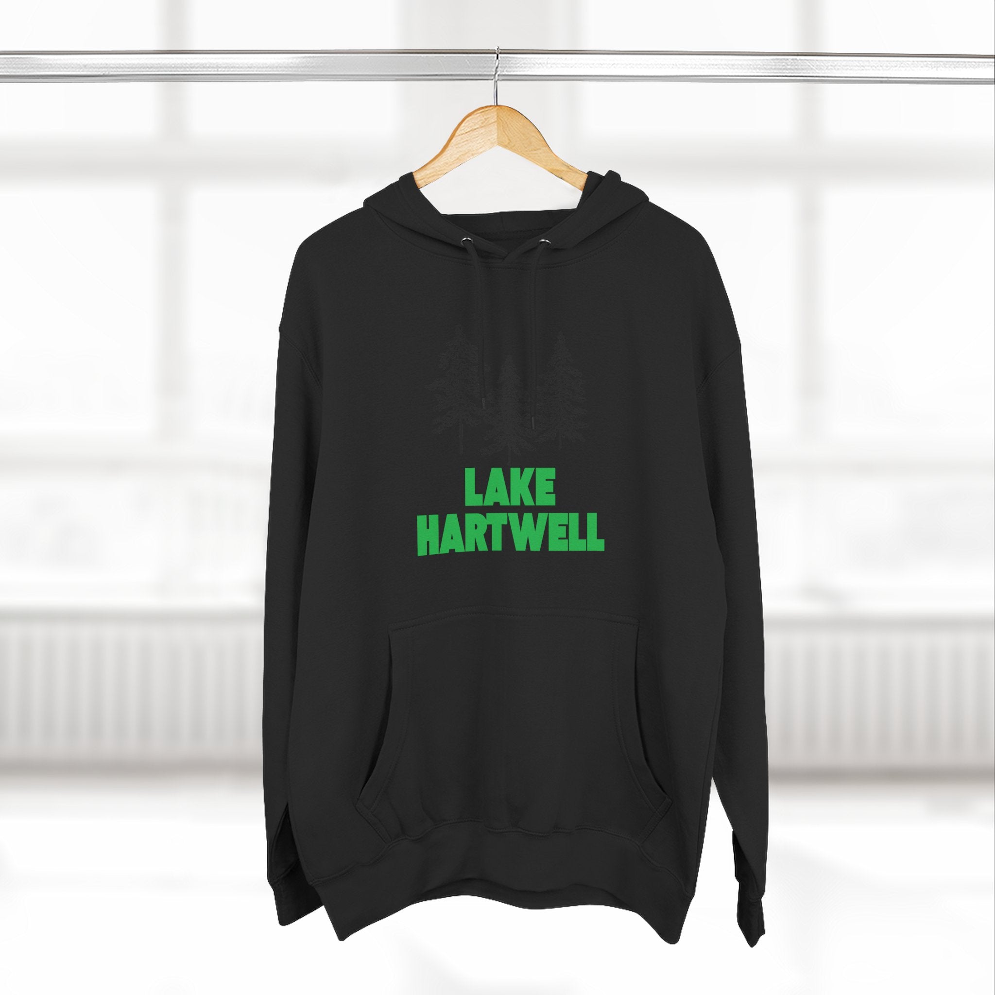 Lake Hartwell Fleece Hoodie, Cozy Sweatshirt, Outdoor Adventure Wear, Unique Gift for Lake Lovers, Perfect for Fall and Winter