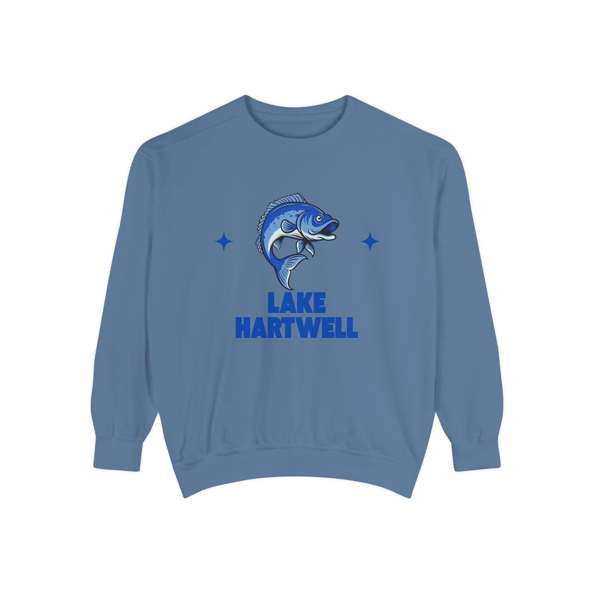 Lake Hartwell Fish Design Unisex Sweatshirt | Cozy Fishing Apparel, Casual Wear, Gift for Anglers, Lake Day Outfit, Nature Lovers Sweatshirt
