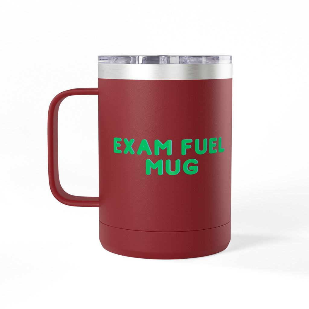 Exam Fuel Mug Tumbler | Perfect for Students, Study Sessions, Motivational Drinkware, Eco-Friendly Cup