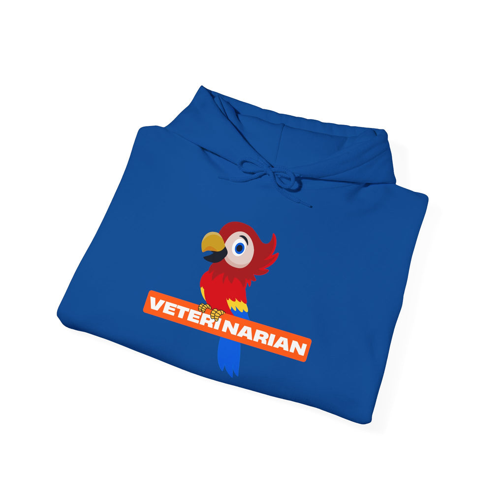 Veterinarian Parrot Hoodie, Funny Animal Lover Clothing, Cute Pet Sweatshirt, Gift for Veterinarian, Animal Rescue Apparel