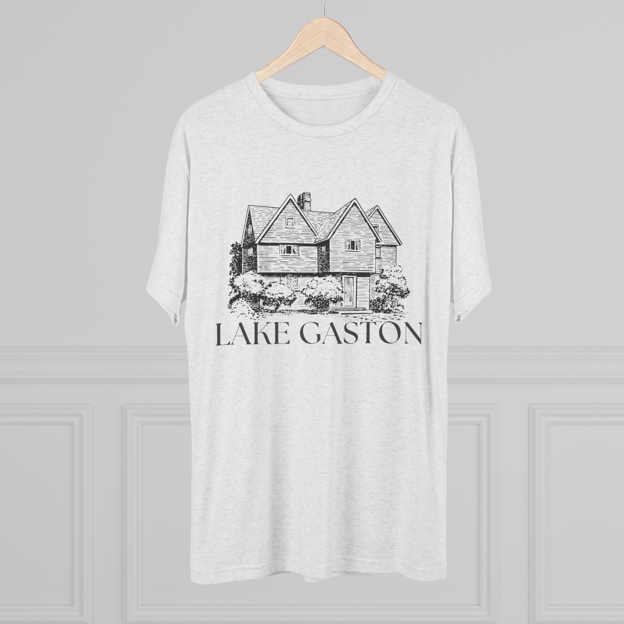 Lake Gaston Unisex Tri-Blend Crew Tee, Casual T-Shirt, Summer Apparel, Lake House Shirt, Gift for Friends, Travel Tee