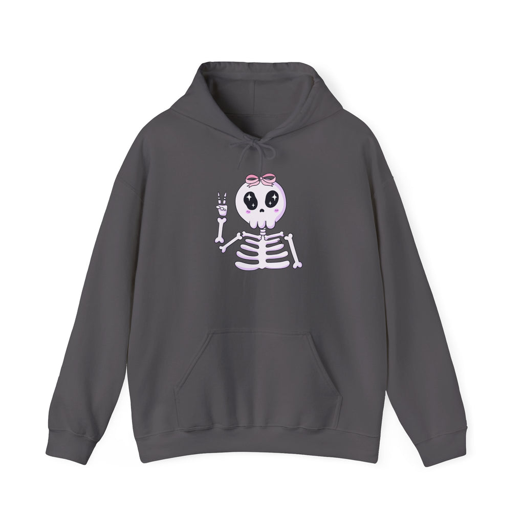 Cute Skeleton Graphic Hoodie for Halloween, Cozy Sweatshirt for Fall, Fun Gift for Halloween Lovers, Edgy Autumn Apparel, Unisex