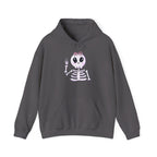 Cute Skeleton Graphic Hoodie for Halloween, Cozy Sweatshirt for Fall, Fun Gift for Halloween Lovers, Edgy Autumn Apparel, Unisex