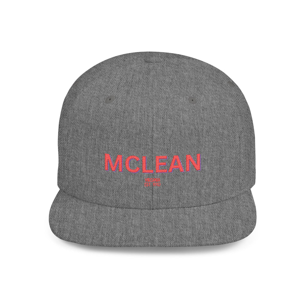 McLean Stylish Flat Bill Snapback Hat with Design, Perfect for Casual Outings, Streetwear, Gifts, Festivals, Everyday Wear