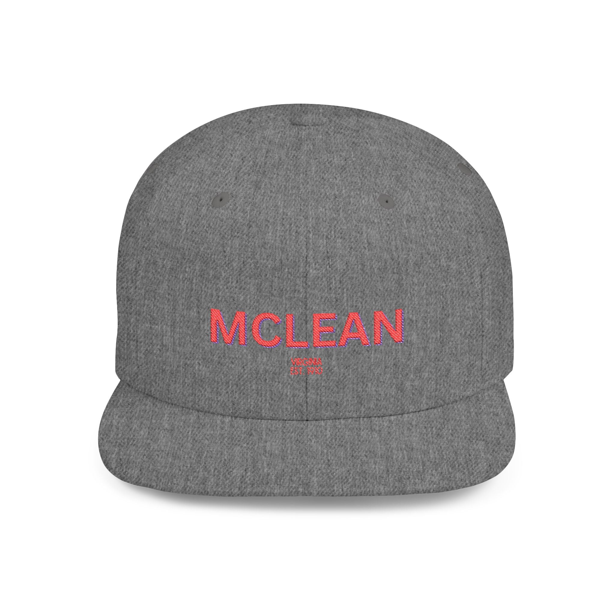 McLean Stylish Flat Bill Snapback Hat with Design, Perfect for Casual Outings, Streetwear, Gifts, Festivals, Everyday Wear