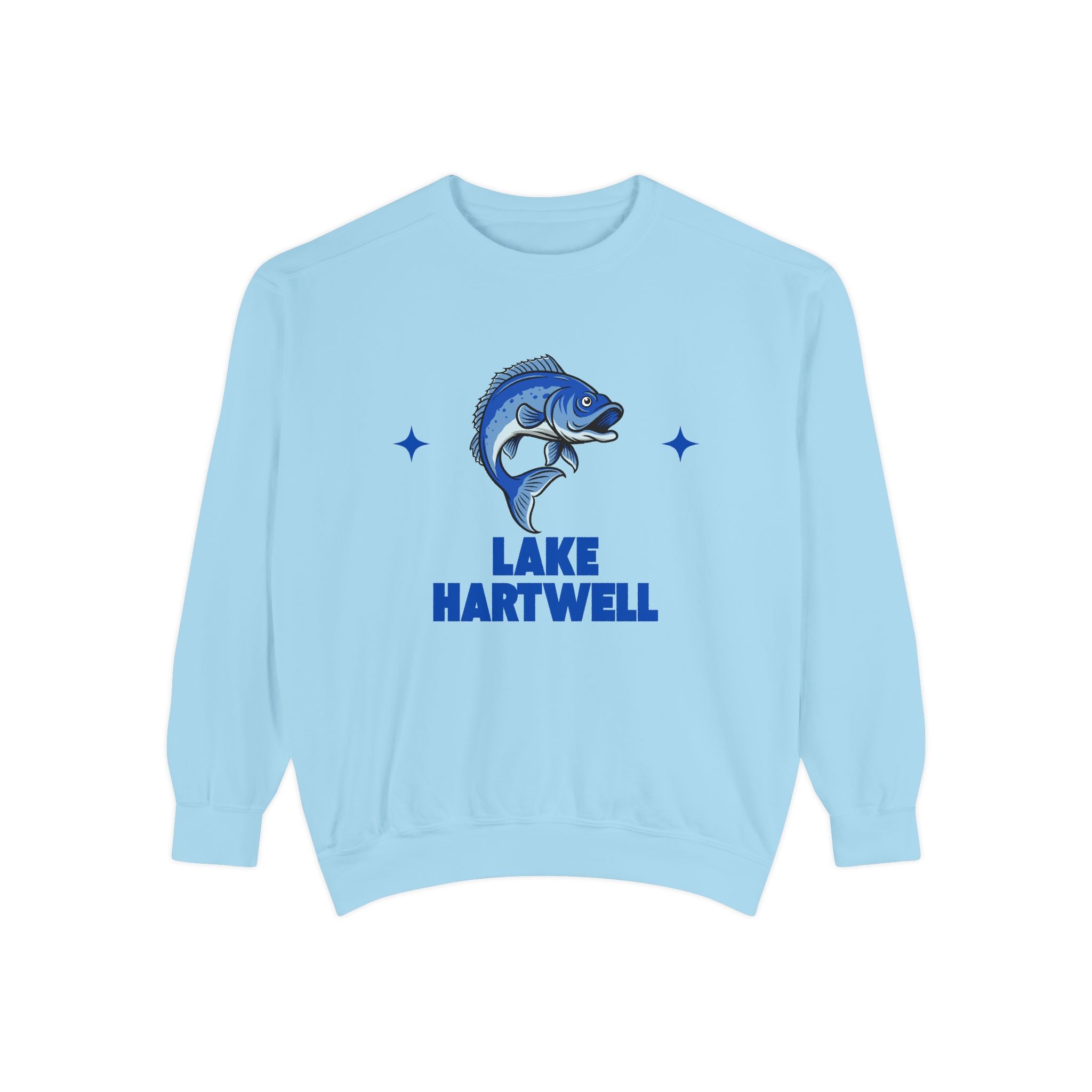 Lake Hartwell Fish Design Unisex Sweatshirt | Cozy Fishing Apparel, Casual Wear, Gift for Anglers, Lake Day Outfit, Nature Lovers Sweatshirt