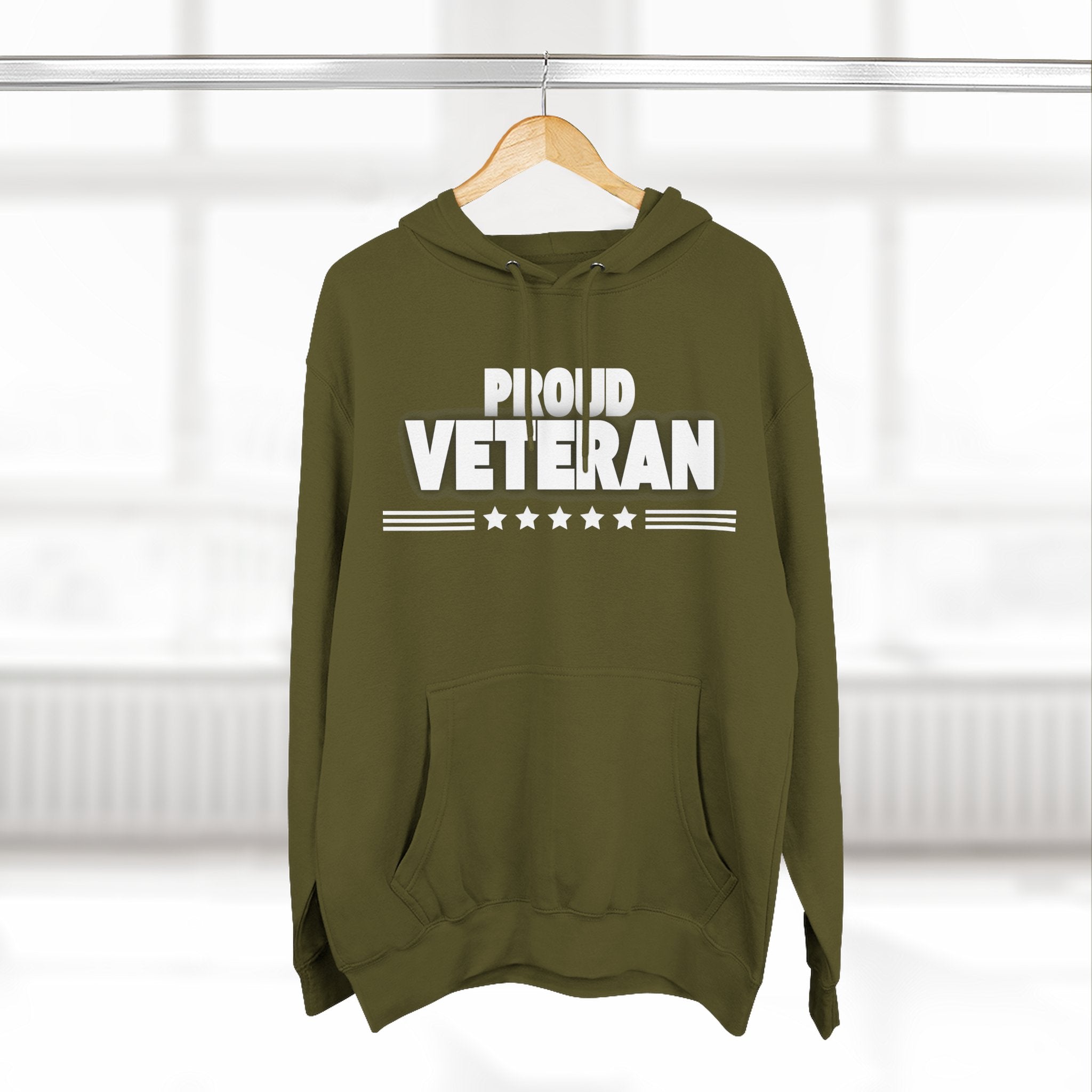 Proud Veteran Hoodie, Fleece Sweatshirt, Military Appreciation Gift, Casual Wear, Comfortable Outerwear