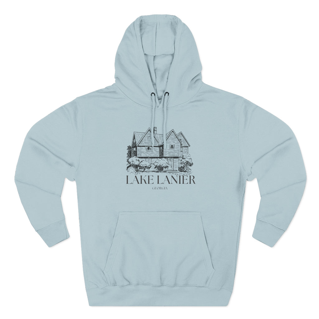 Cozy Lake Lanier Fleece Hoodie - Perfect for Relaxing, Outdoor Adventures, Gifts for Nature Lovers, Fall and Winter Apparel