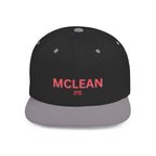 McLean Stylish Flat Bill Snapback Hat with Design, Perfect for Casual Outings, Streetwear, Gifts, Festivals, Everyday Wear