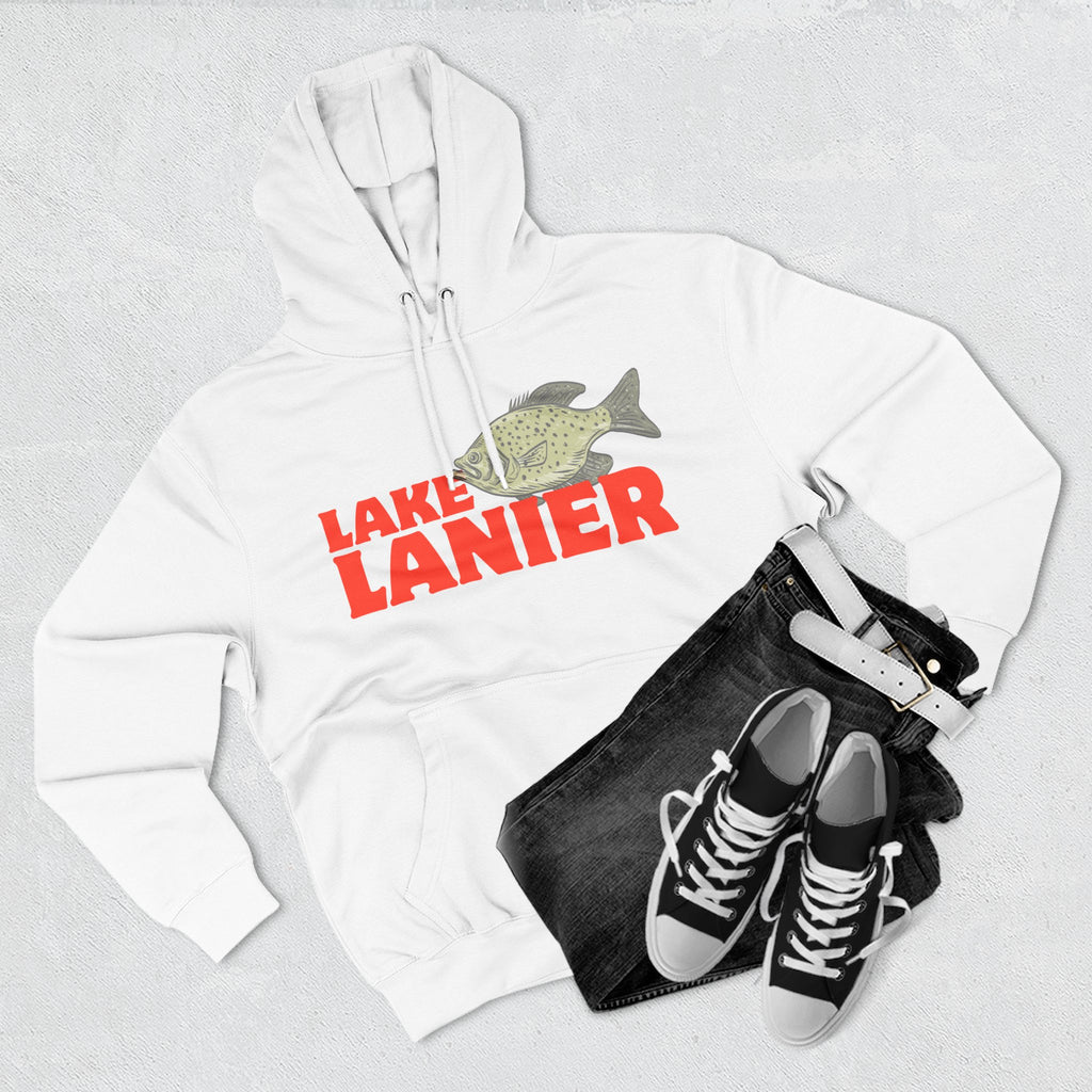Lake Lanier Fleece Hoodie, Cozy Fishing Sweatshirt, Outdoor Adventure Wear, Unique Gift for Lake Lovers, Perfect for Fall and Winter