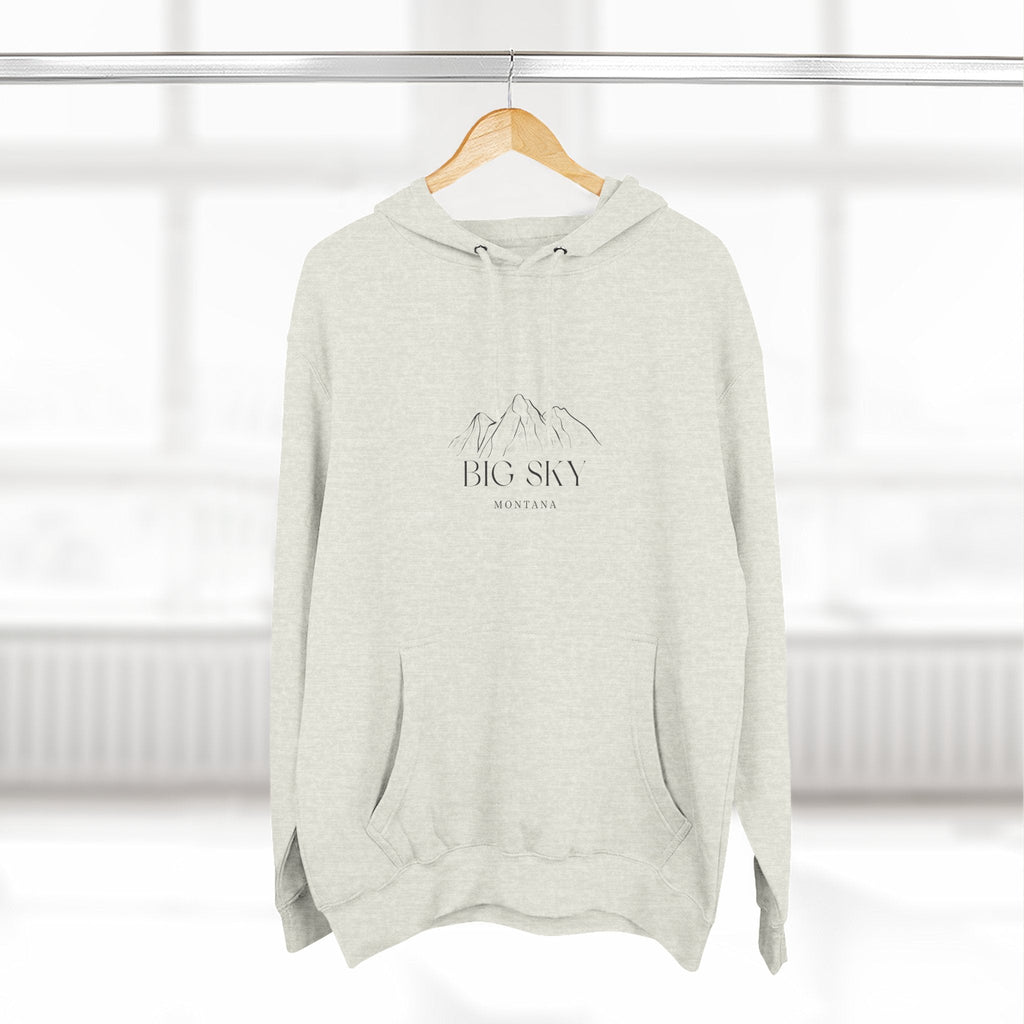 Big Sky Inspired Fleece Hoodie, Casual Wear, Relaxation, Gift for Autumn Lovers, Travel Essential
