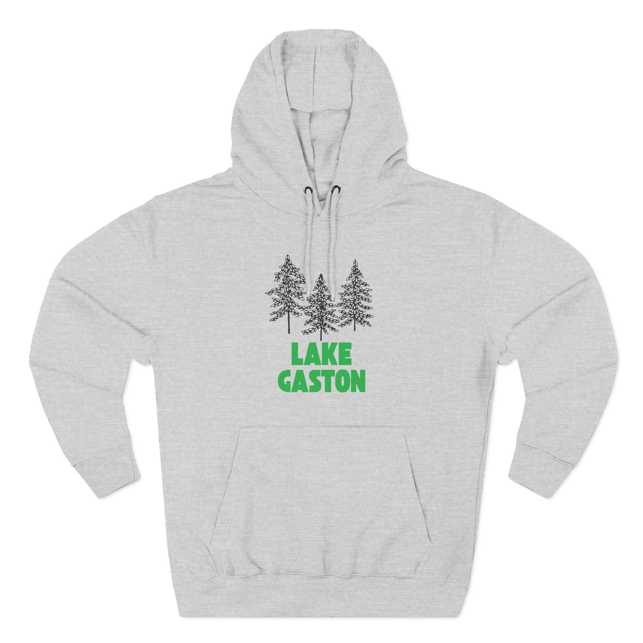 Lake Gaston Fleece Hoodie, Cozy Sweatshirt, Outdoor Adventure Wear, Unique Gift for Lake Lovers, Perfect for Fall and Winter