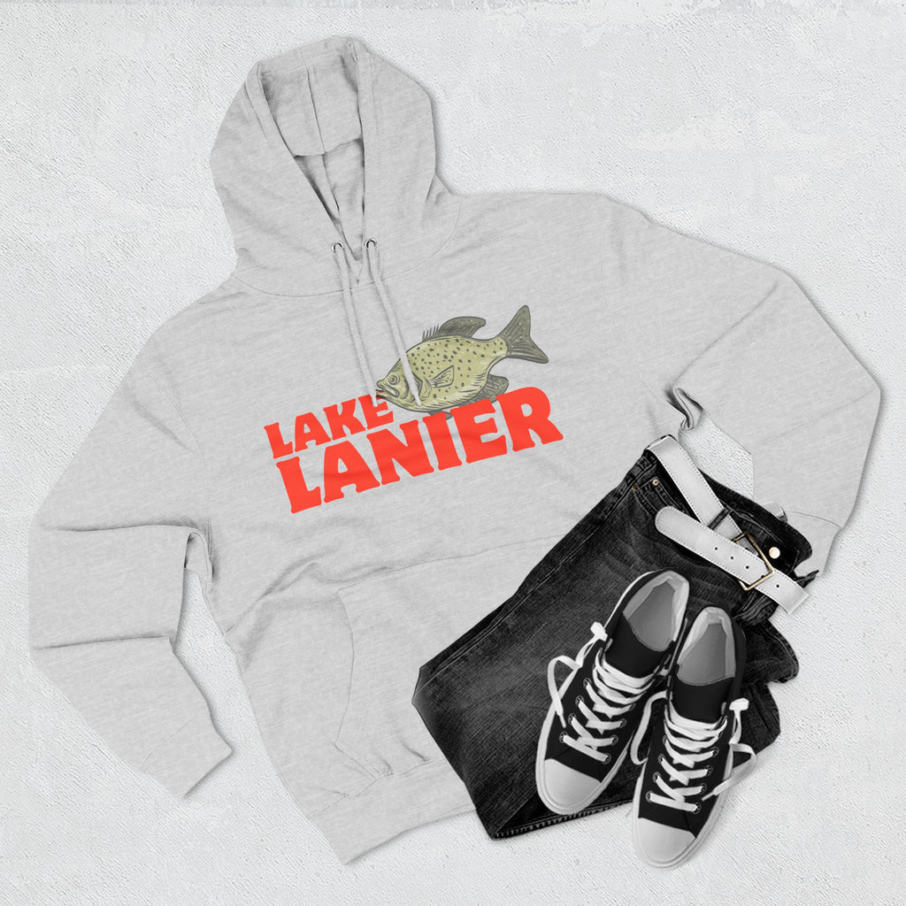 Lake Lanier Fleece Hoodie, Cozy Fishing Sweatshirt, Outdoor Adventure Wear, Unique Gift for Lake Lovers, Perfect for Fall and Winter