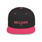 McLean Stylish Flat Bill Snapback Hat with Design, Perfect for Casual Outings, Streetwear, Gifts, Festivals, Everyday Wear