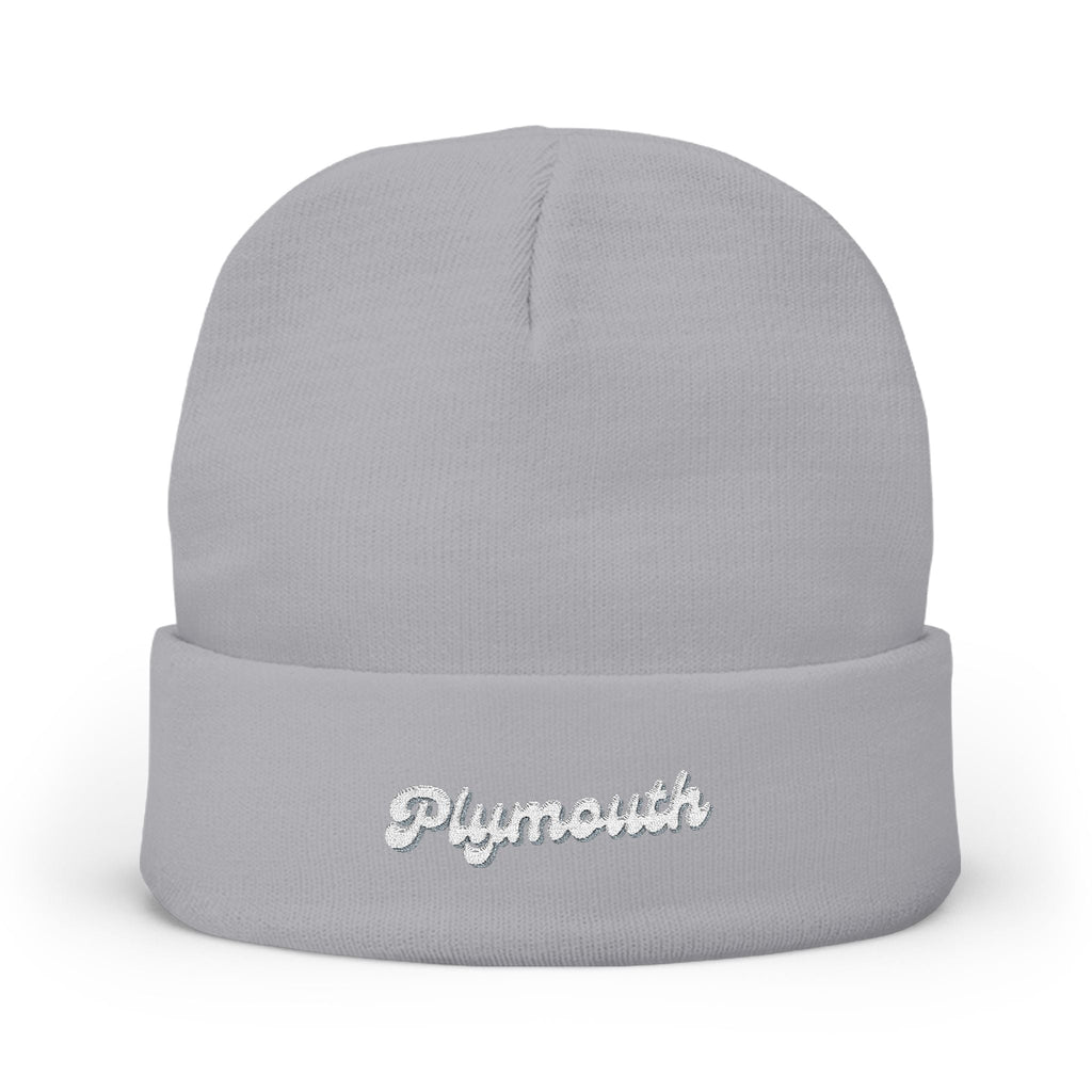 Plymouth Cozy Embroidered Knit Beanie | Winter Hat, Casual Fashion Accessory, Gift for Him/Her, Cozy Style, Outdoor Wear