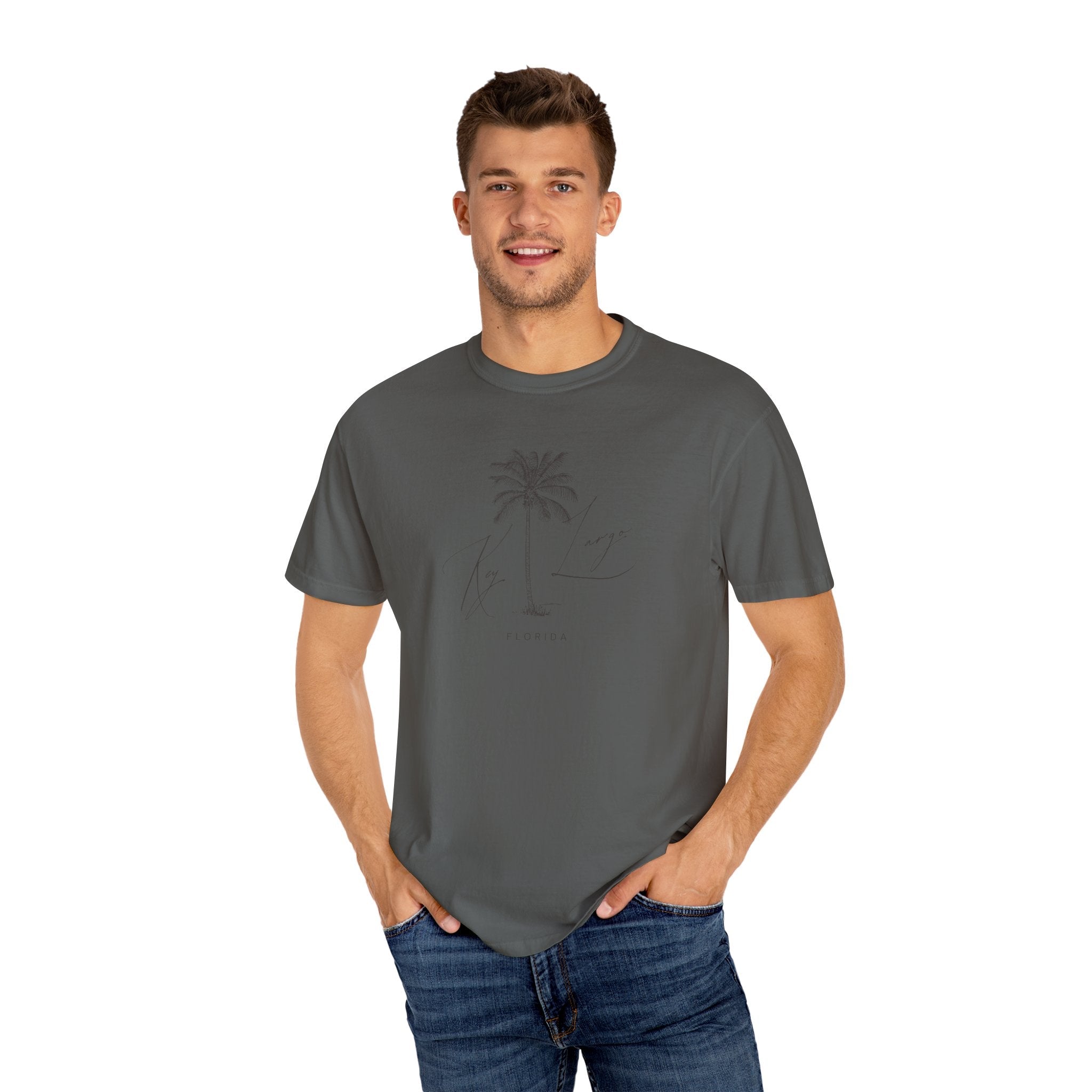 Key Largo Chill Vibes Tee - Unisex Garment-Dyed T-shirt for Autumn Lovers, Casual Wear, Gifts for Him/Her