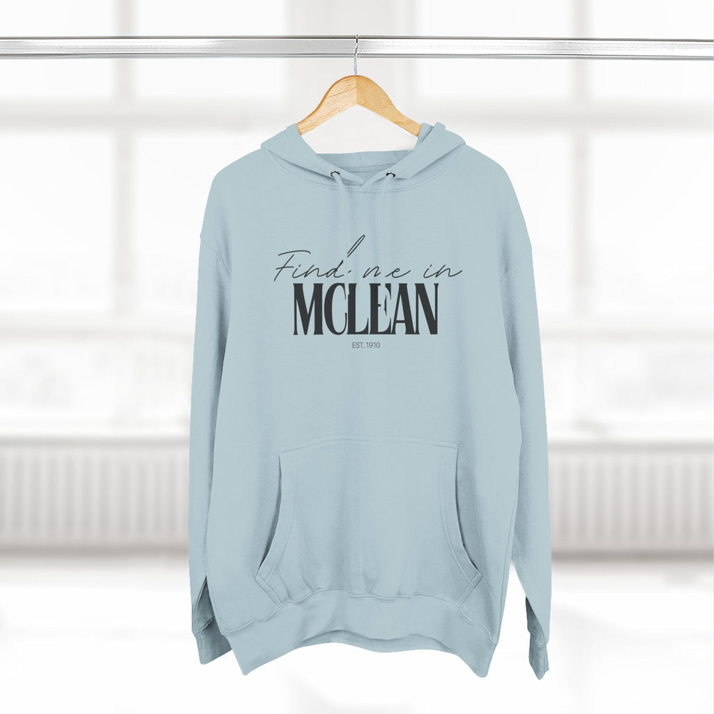 McLean Stylish Three-Panel Fleece Hoodie for Everyday Comfort, Personalized Gift, Casual Wear, Unisex Hoodie, Cozy Fashion