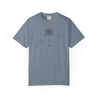 Belleair Shore Chill Vibes Palm Tree Tee - Unisex Garment-Dyed T-shirt for Beach Lovers, Summer Outings, Casual Wear, Gifts for Him/Her
