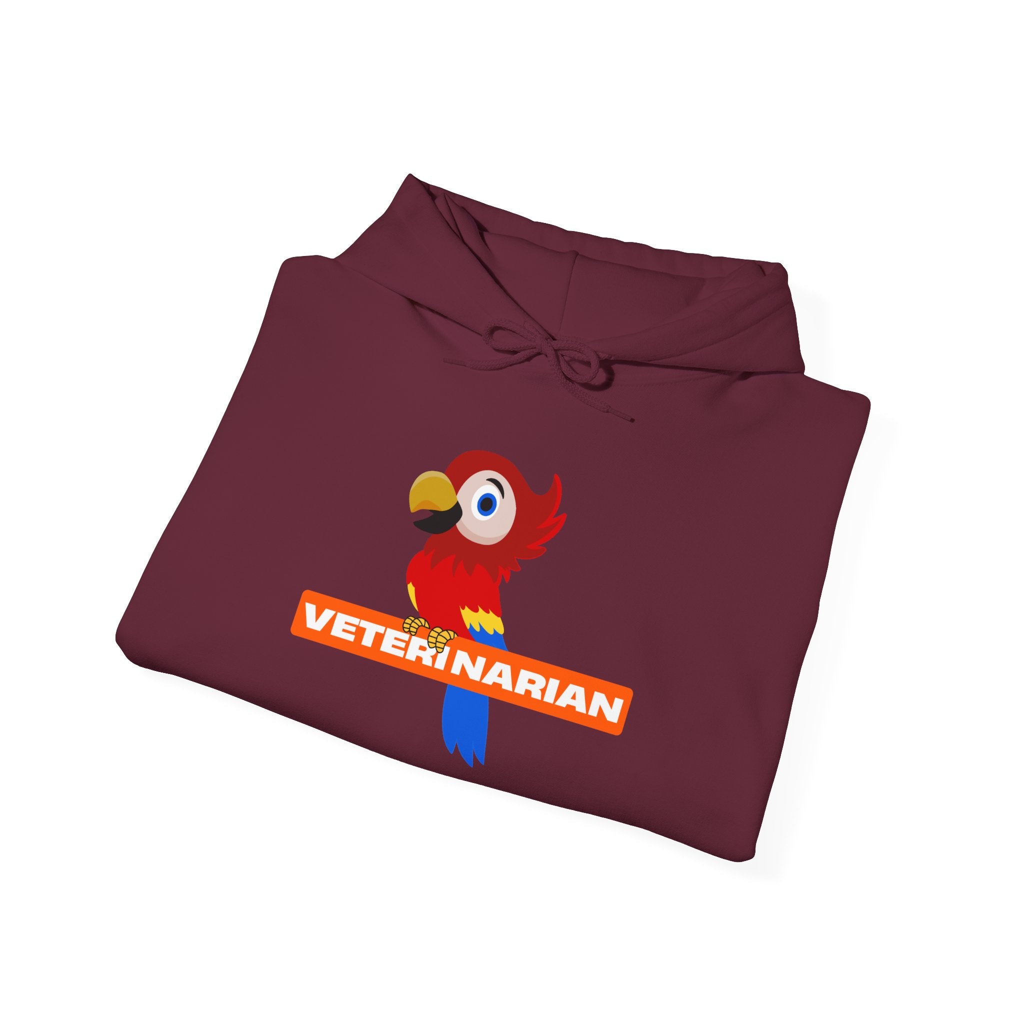 Veterinarian Parrot Hoodie, Funny Animal Lover Clothing, Cute Pet Sweatshirt, Gift for Veterinarian, Animal Rescue Apparel