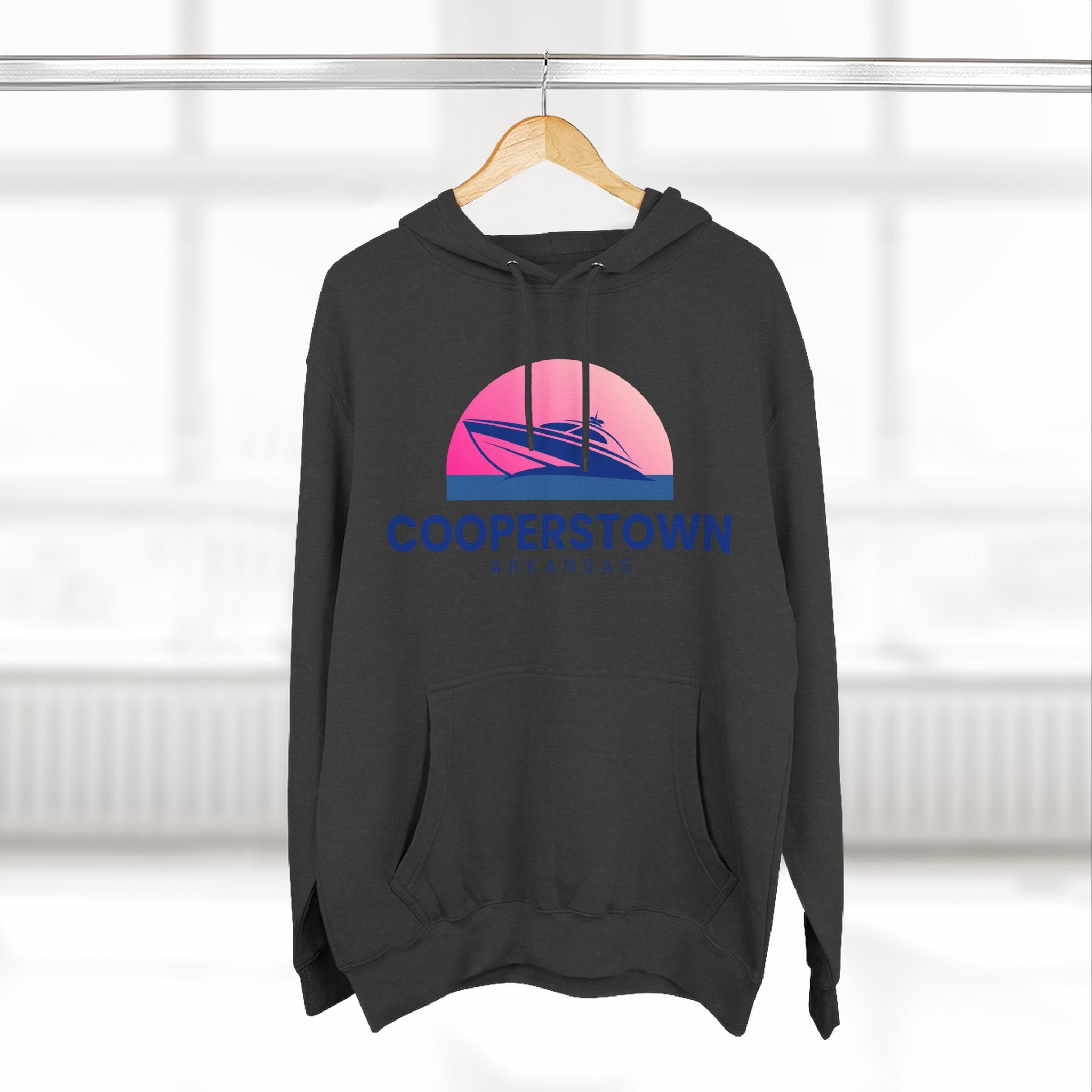 Cooperstown Vibes Hoodie with Design, Perfect for Autumn Lovers, Comfortable and Stylish, Great Gift for Vacations