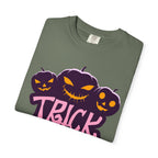 Halloween Trick or Treat T-Shirt, Unisex Halloween Tee, Spooky Autumn Shirt, Fun Costume Top, Trick or Treat Apparel