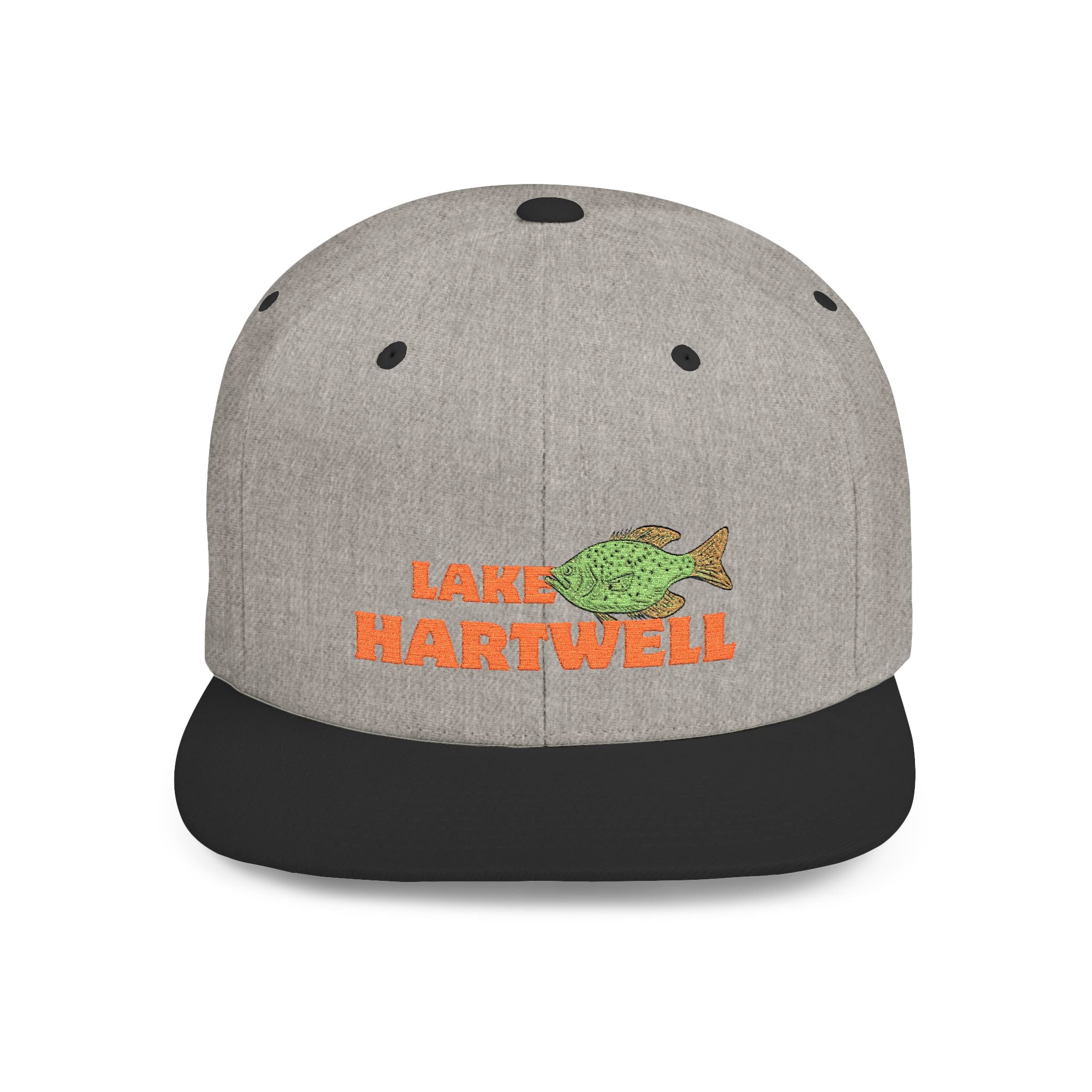 Lake Hartwell Fish Flat Bill Snapback Hat, Fishing Cap, Outdoor Gear, Lake House Gift, Summer Accessories, Stylish Headwear