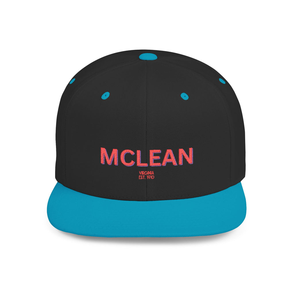 McLean Stylish Flat Bill Snapback Hat with Design, Perfect for Casual Outings, Streetwear, Gifts, Festivals, Everyday Wear