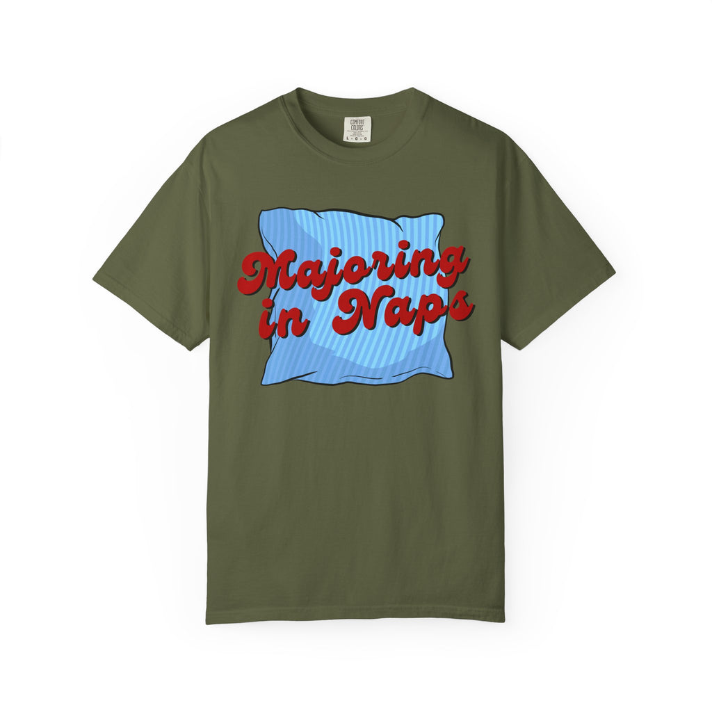Majoring In Naps T-Shirt, Fun Sleep Shirt, Gift for Nap Lovers, Relaxation Tee, Casual Lounge Wear