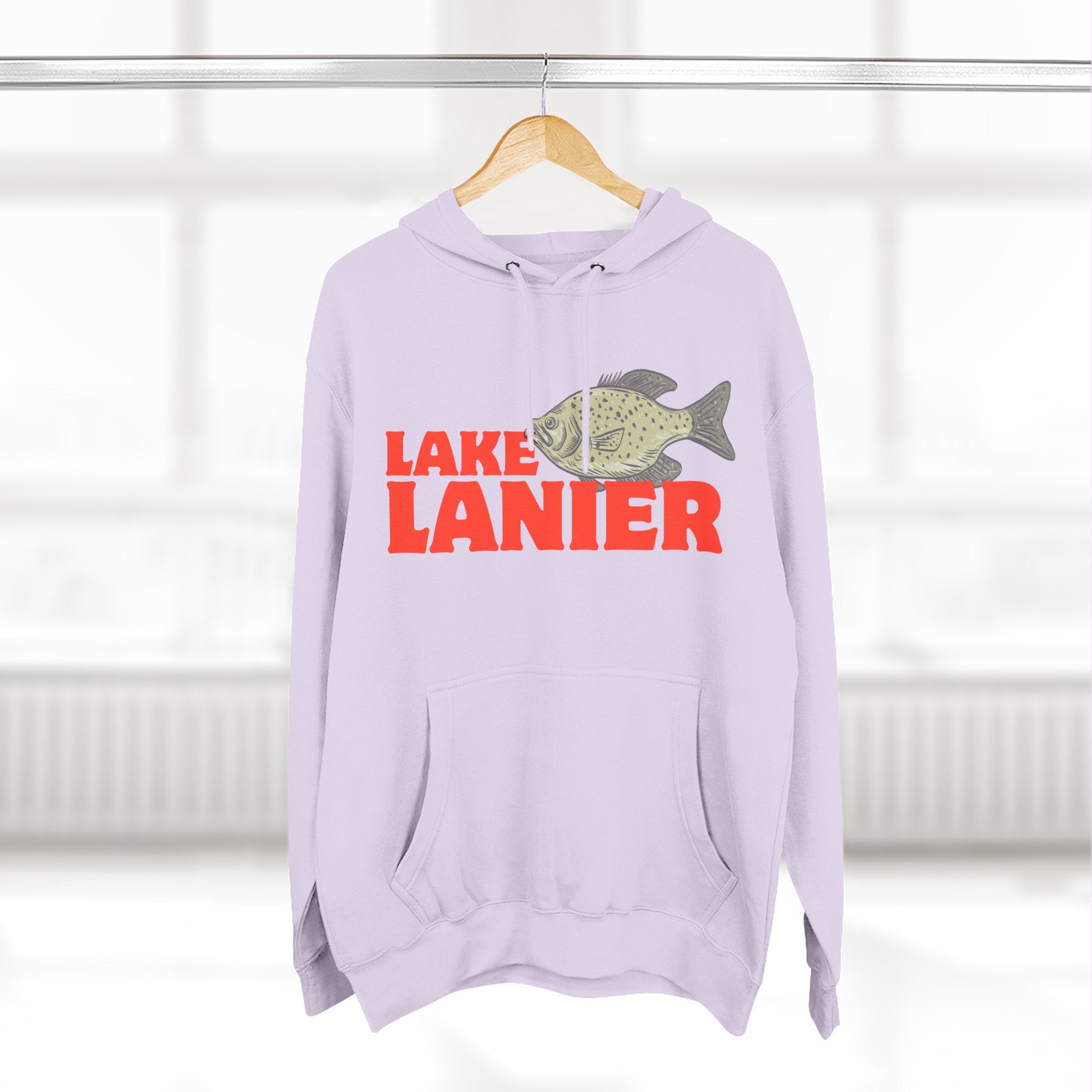 Lake Lanier Fleece Hoodie, Cozy Fishing Sweatshirt, Outdoor Adventure Wear, Unique Gift for Lake Lovers, Perfect for Fall and Winter