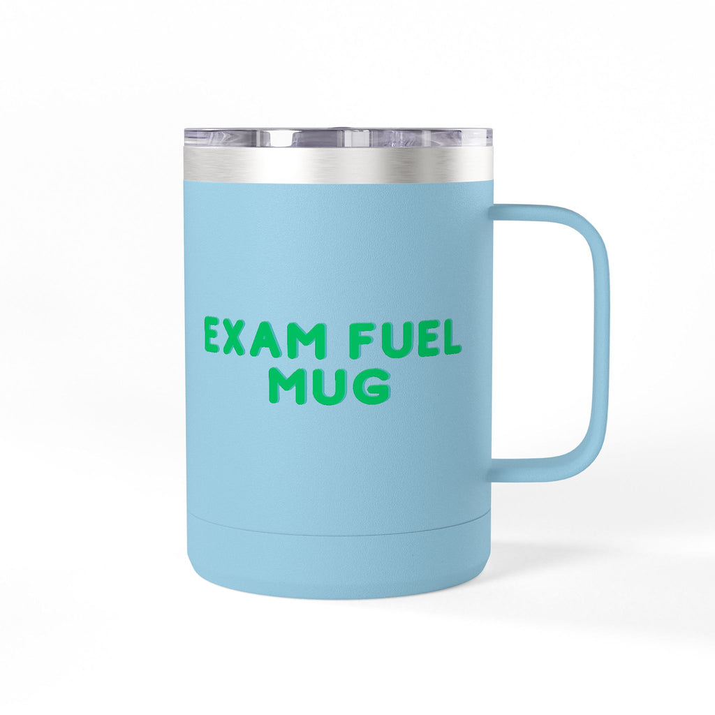 Exam Fuel Mug Tumbler | Perfect for Students, Study Sessions, Motivational Drinkware, Eco-Friendly Cup