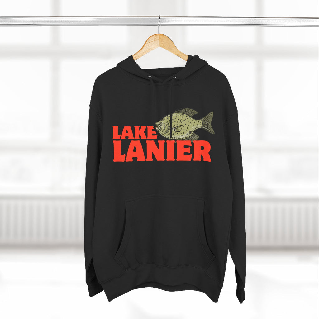 Lake Lanier Fleece Hoodie, Cozy Fishing Sweatshirt, Outdoor Adventure Wear, Unique Gift for Lake Lovers, Perfect for Fall and Winter