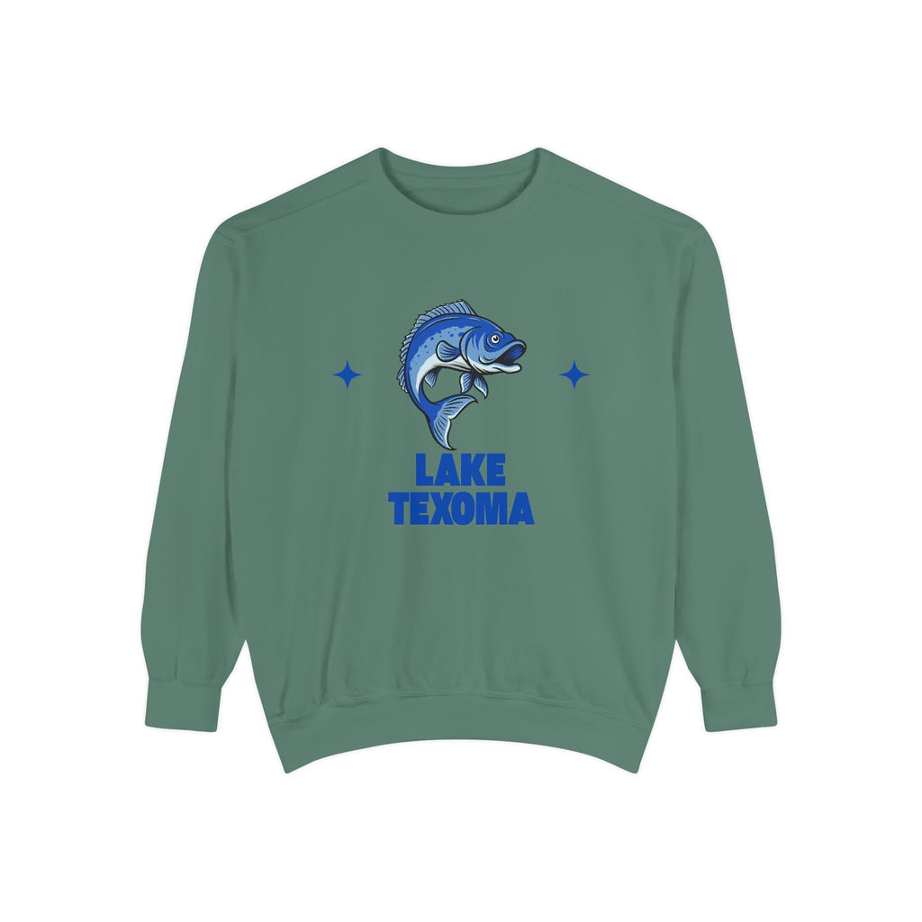 Lake Texoma Fish Design Unisex Sweatshirt | Cozy Fishing Apparel, Casual Wear, Gift for Anglers, Lake Day Outfit, Nature Lovers Sweatshirt